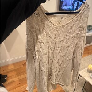 Cable Knit Cream Sweater